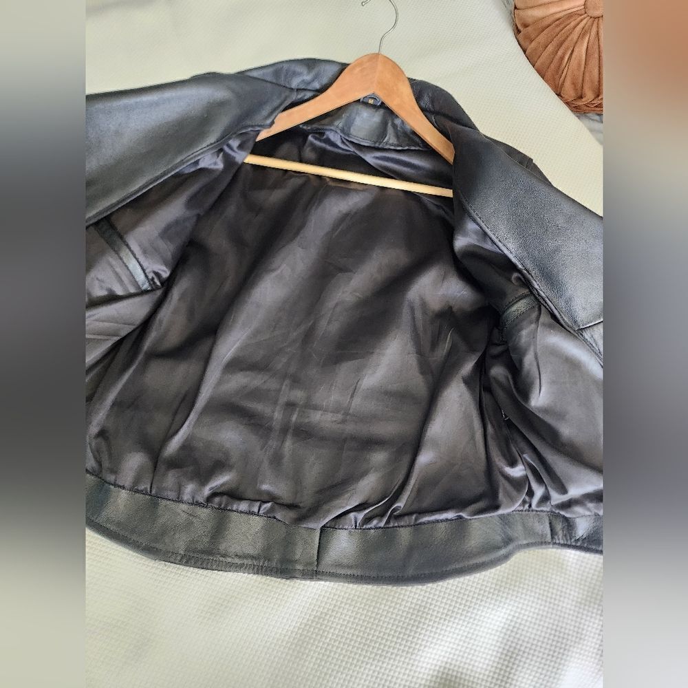 Leather Racer Women's Jacket Motorcycle - Picture 9 of 11